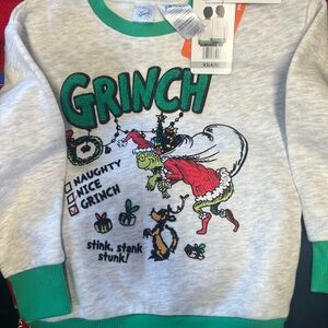 The Grinch Graphic Pullover Sweatshirt - Green/Heather Gray - Kids